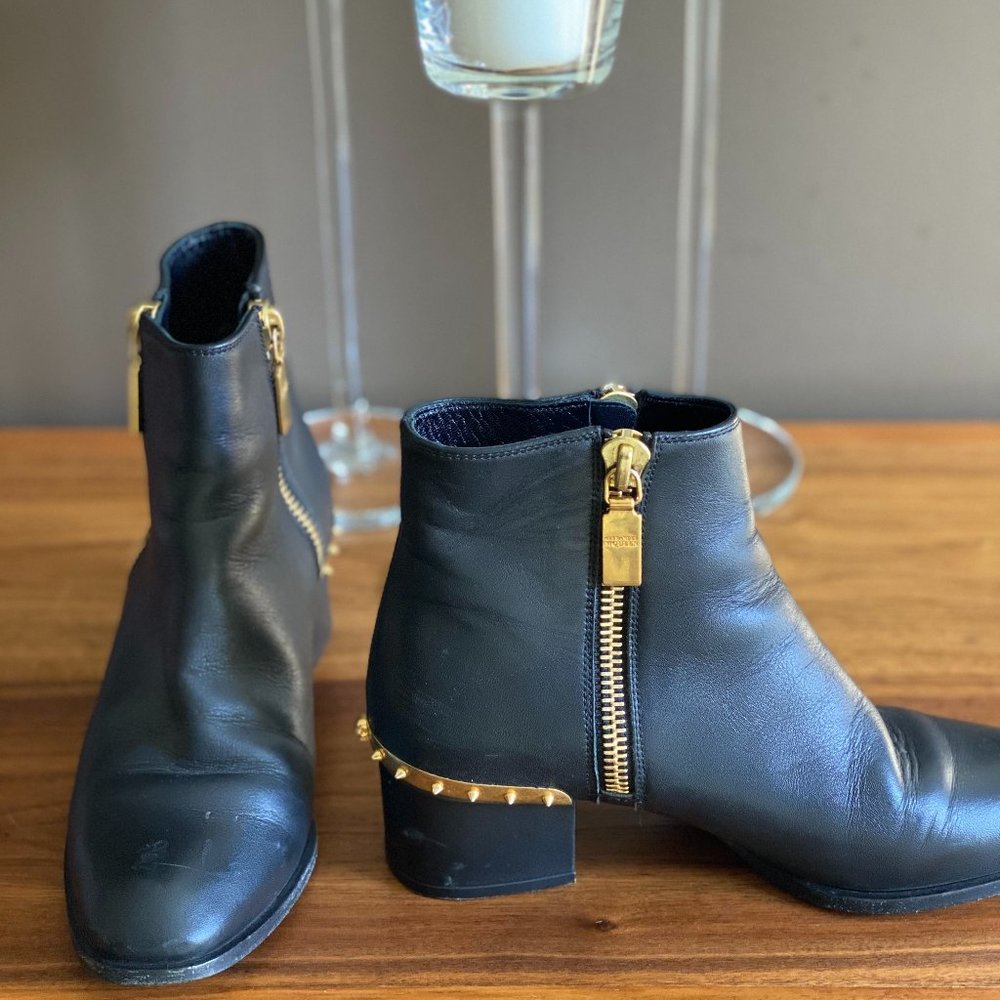 Black Spiked Alexander McQueen Ankle Boots